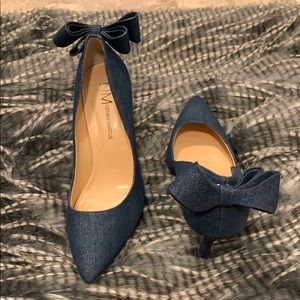 Denim Neiman Marcus pumps